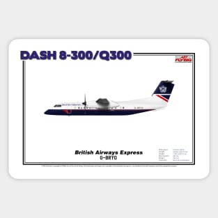 DeHavilland Canada Dash 8-300/Q300 - British Airways Express (Art Print) Sticker